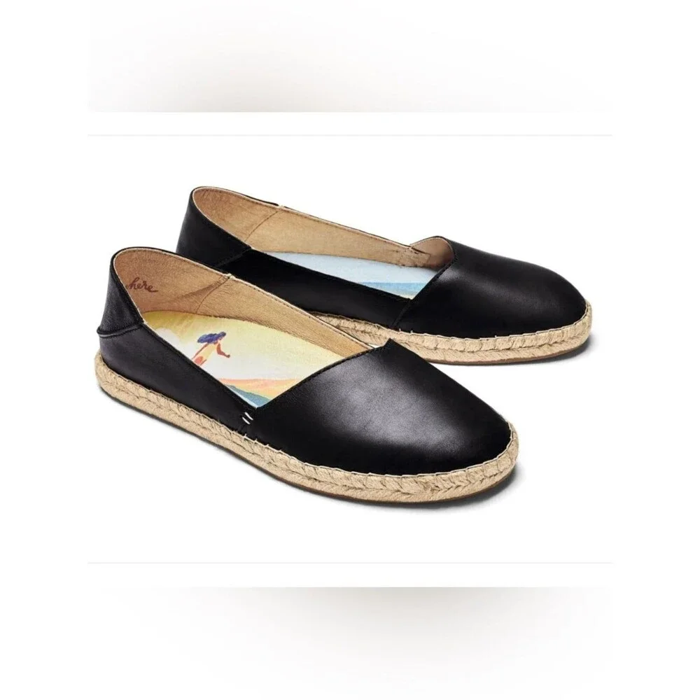 OluKai Kaula Pa'A 'Ili Flats Shoes Size 6.5 LIKE NEW  Drop-In-Heel